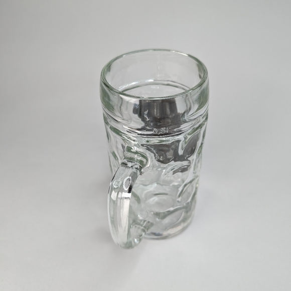 German Stein Glass .5L with Deutchland Eagle Medallion - Picture 10 of 11